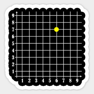 Coordinate (6,7) Funny Math Teacher 67 Math Lover Science Sticker