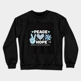 Peace Child Abuse Awareness Cute Support Crewneck Sweatshirt