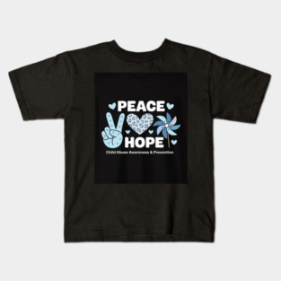 Peace Child Abuse Awareness Cute Support Kids T-Shirt