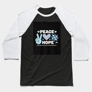 Peace Child Abuse Awareness Cute Support Baseball T-Shirt