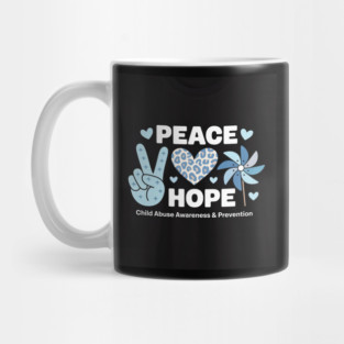 Peace Child Abuse Awareness Cute Support Mug