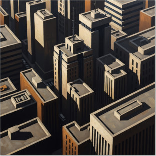 Masterpiece Remix - Fractured Cityscape Posters and Art