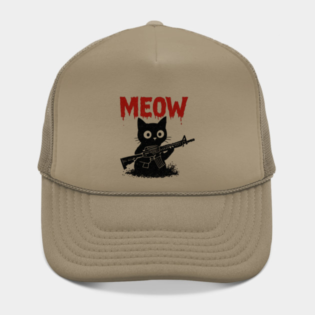 WAR MEOW T-Shirt - Funny Cat with Gun Meme by TurnEffect