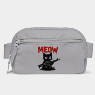 WAR MEOW T-Shirt - Funny Cat with Gun Meme Bag