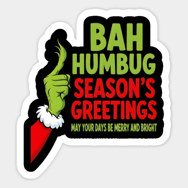 Bah Humbug Season's Greetings Magnet by UrbanLifeApparel