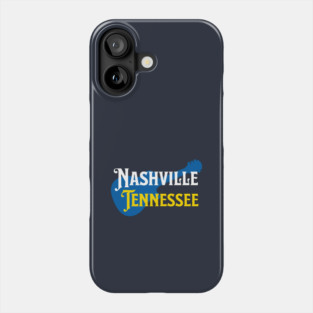Nashville Tennessee – True Blue Guitar Music City Art Phone Case