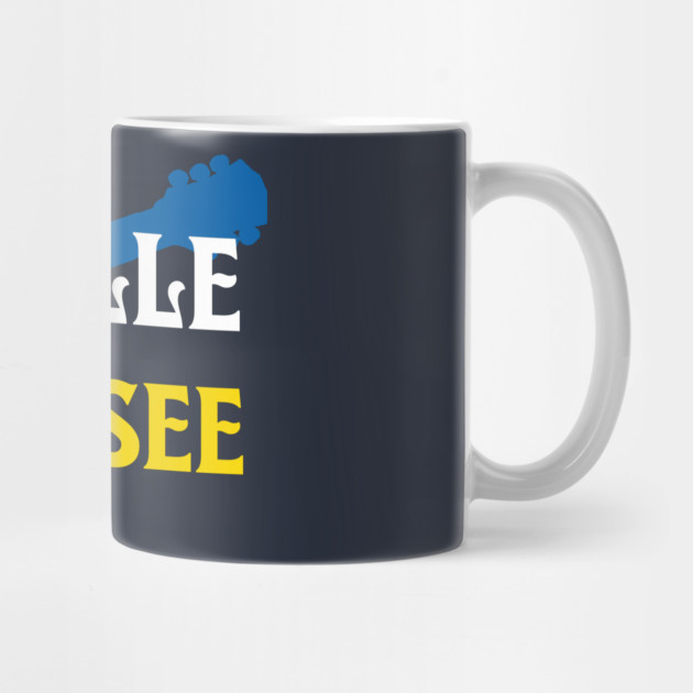 Nashville Tennessee – True Blue Guitar Music City Art by DonWillisJrArt