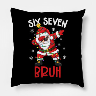 Retro Bruh 67 Buffalo PlaidClassic Christmas  Six Seven Meme Pillow