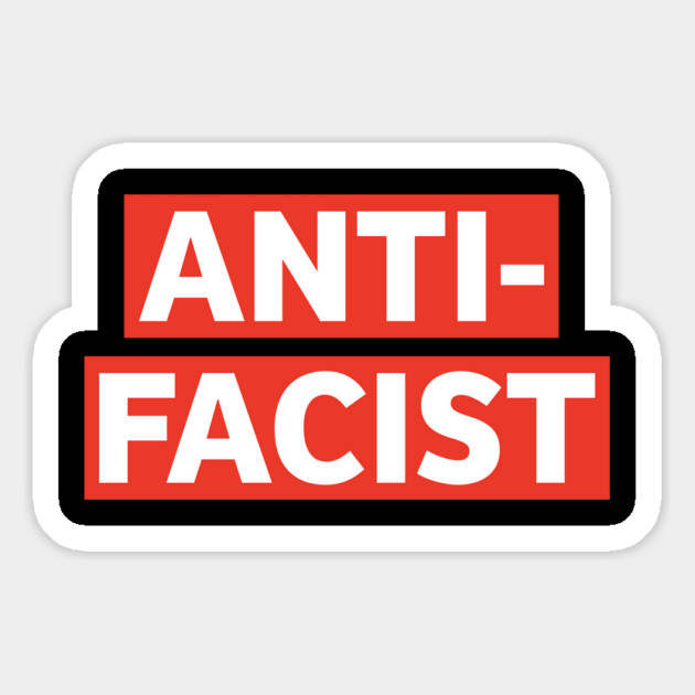 ANTI-FACIST | Bold Red and White Statement Magnet by UrbanLifeApparel