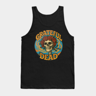 Vintage Grateful Dead Skeleton Rose Tank Top