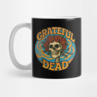Vintage Grateful Dead Skeleton Rose Mug