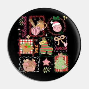 Mexican Christmas Ponche Tamal Concha Piñata Posada Pin