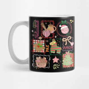 Mexican Christmas Ponche Tamal Concha Piñata Posada Mug