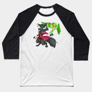 Pirate Cat-tain Baseball T-Shirt