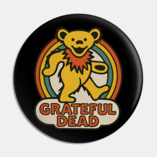 Grateful Dead Dancing Bear Rainbow Pin
