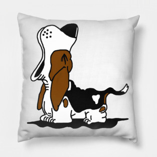 Howling Basset Hound Pillow