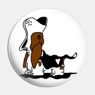 Howling Basset Hound Pin