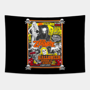 Horror White Metal Zombie Dark Rob White Horror Zombie Metal Rob lion Band Devil Whitesnake Extreme Singer 11 Tapestry