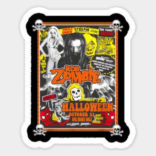 Horror White Metal Zombie Dark Rob White Horror Zombie Metal Rob lion Band Devil Whitesnake Extreme Singer 11 Sticker
