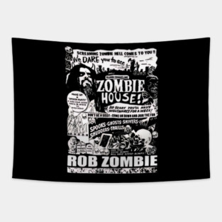 Horror White Metal Zombie Dark Rob White Horror Zombie Metal Rob lion Band Devil Whitesnake Extreme Singer 9 Tapestry