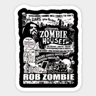 Horror White Metal Zombie Dark Rob White Horror Zombie Metal Rob lion Band Devil Whitesnake Extreme Singer 9 Sticker