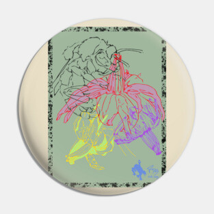 Bumble Bee & Blossoms Pin