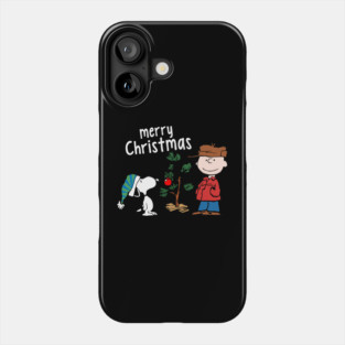 charlie brown & snoopy, merry christmas! Phone Case