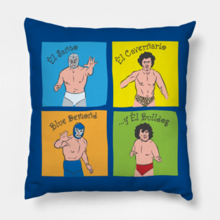 El Santo, El Cavernario, Blue Demon y El Bulldog Pillow