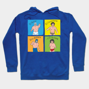 El Santo, El Cavernario, Blue Demon y El Bulldog Hoodie