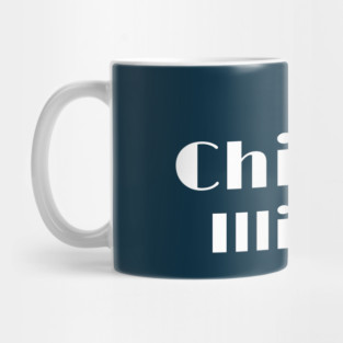 Art Deco Chicago Retro Illinois City Skyline Design Mug