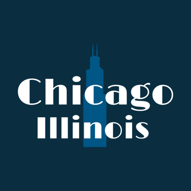 Art Deco Chicago Retro Illinois City Skyline Design by DonWillisJrArt