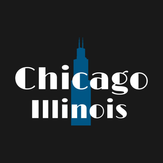 Art Deco Chicago Retro Illinois City Skyline Design by DonWillisJrArt