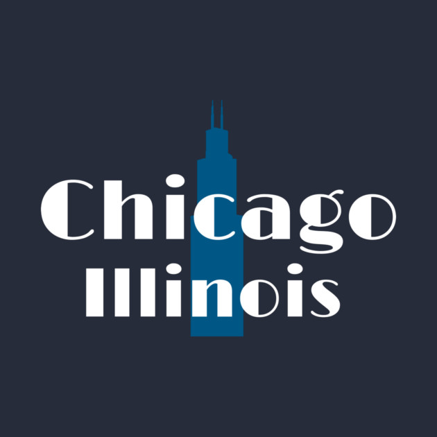 Art Deco Chicago Retro Illinois City Skyline Design by DonWillisJrArt