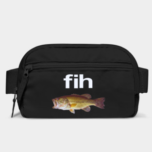 “Fih” Funny Misspelled Fish Meme, Simple Humor Bag