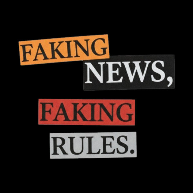 Faking News Rules Statement Pieces Inspired Art by Art2Wear