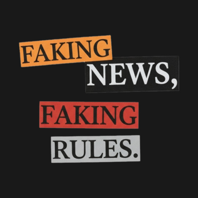 Faking News Rules Statement Pieces Inspired Art by Art2Wear
