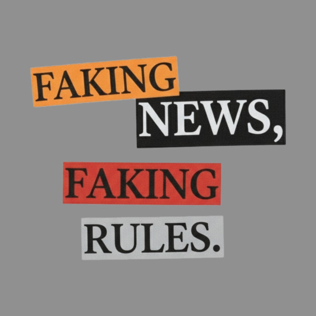 Faking News Rules Statement Pieces Inspired Art by Art2Wear