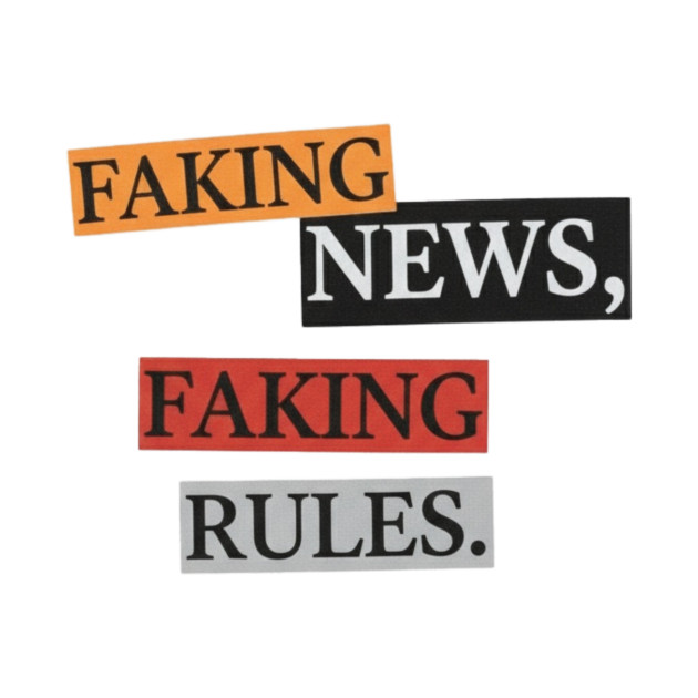 Faking News Rules Statement Pieces Inspired Art by Art2Wear