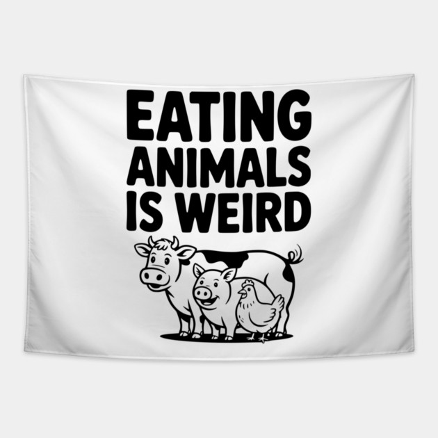 Eating Animals is Weird Tapestry by Frank Ring
