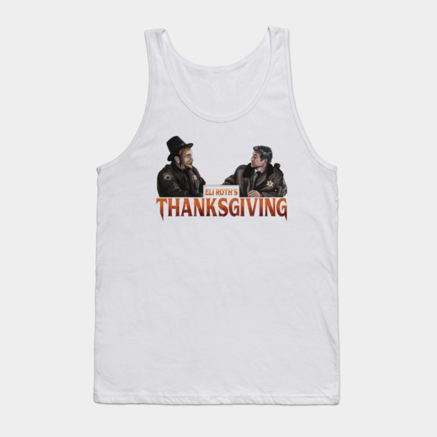Thanksgiving: Sheriff and the Pilgrim Mask Tank Top by 51Deesigns