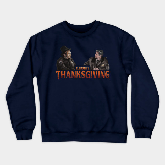 Thanksgiving: Sheriff and the Pilgrim Mask Crewneck Sweatshirt by 51Deesigns