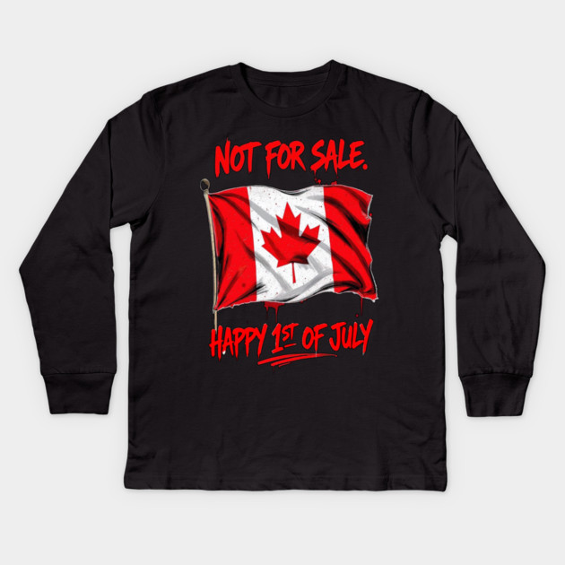 Canada Day Celebration - Proud Canadian Vibes Kids Long Sleeve T-Shirt by Art2Wear