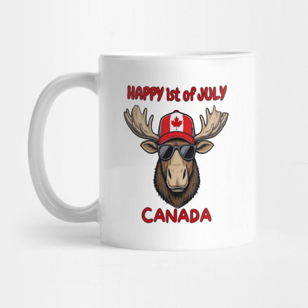 Happy 1st of July Canada Day Celebration Moose by Art2Wear
