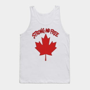 Strong and Free Canada Maple Leaf Pride Streetwear Tank Top