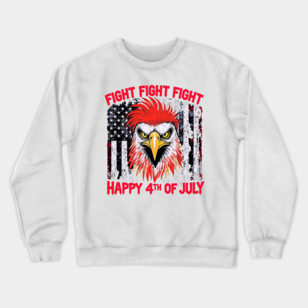 Happy 4th of July Patriotic Eagle Celebrate Crewneck Sweatshirt by Art2Wear