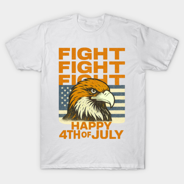 Patriotic Eagle USA Flag Happy 4th Of July Celebration T-Shirt by Art2Wear