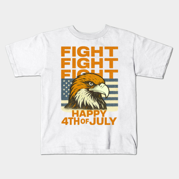 Patriotic Eagle USA Flag Happy 4th Of July Celebration Kids T-Shirt by Art2Wear