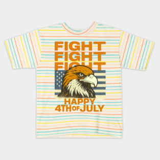 Patriotic Eagle USA Flag Happy 4th Of July Celebration Kids T-Shirt