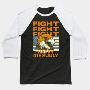 Patriotic Eagle USA Flag Happy 4th Of July Celebration Baseball T-Shirt