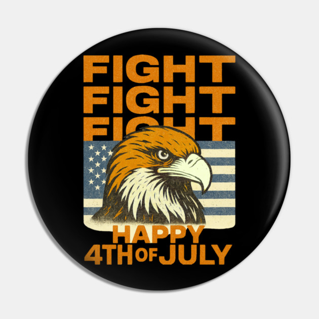 Patriotic Eagle USA Flag Happy 4th Of July Celebration Pin by Art2Wear